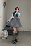 SHUSHUTONG open back dress aw21dr07 gray